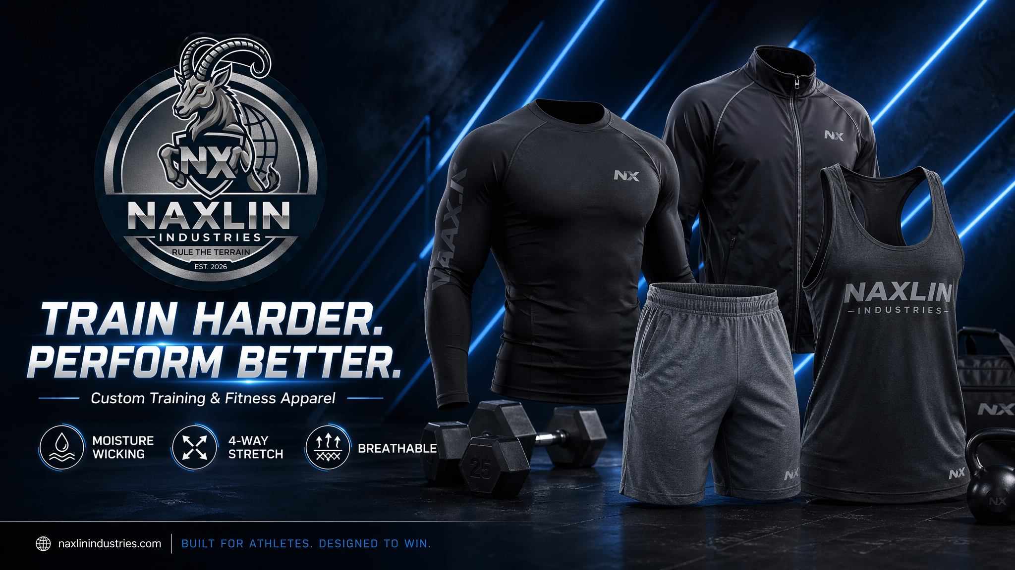 Naxlin Industries Training & Fitness Gear - Custom Apparel